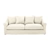 4-Sitzer-Schlafsofa mit Baumwollbezug, elfenbeinfarben